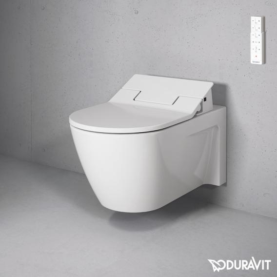 Duravit Starck 2 wall-mounted washdown toilet with NEW SensoWash® Slim toilet seat