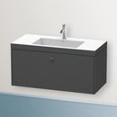 Duravit Vero Air 洗臉盆配有 Brioso 梳妝台和 1 個拉出式隔間