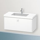 Duravit Vero Air 洗臉盆配有 Brioso 梳妝台和 1 個拉出式隔間