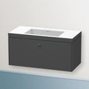 Duravit Vero Air 洗臉盆配有 Brioso 梳妝台和 1 個拉出式隔間