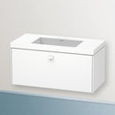 Duravit Vero Air 洗臉盆配有 Brioso 梳妝台和 1 個拉出式隔間