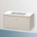 Duravit Vero Air 洗臉盆配有 Brioso 梳妝台和 1 個拉出式隔間