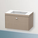 Duravit Vero Air 洗臉盆配有 Brioso 梳妝台和 1 個拉出式隔間