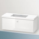 Duravit Vero Air 洗臉盆配有 Brioso 梳妝台和 1 個拉出式隔間