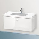 Duravit Vero Air 洗臉盆配有 Brioso 梳妝台和 1 個拉出式隔間