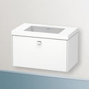 Duravit Vero Air 洗臉盆配有 Brioso 梳妝台和 1 個拉出式隔間