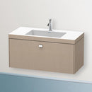 Duravit Vero Air 洗臉盆配有 Brioso 梳妝台和 1 個拉出式隔間