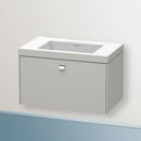 Duravit Vero Air 洗臉盆配有 Brioso 梳妝台和 1 個拉出式隔間