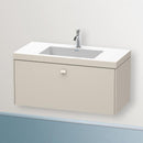Duravit Vero Air 洗臉盆配有 Brioso 梳妝台和 1 個拉出式隔間