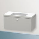 Duravit Vero Air 洗臉盆配有 Brioso 梳妝台和 1 個拉出式隔間