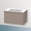 Duravit Vero Air 洗臉盆配有 Brioso 梳妝台和 1 個拉出式隔間