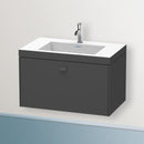 Duravit Vero Air 洗臉盆配有 Brioso 梳妝台和 1 個拉出式隔間