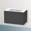 Duravit Vero Air 洗臉盆配有 Brioso 梳妝台和 1 個拉出式隔間