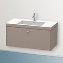 Duravit Vero Air 洗臉盆配有 Brioso 梳妝台和 1 個拉出式隔間