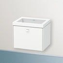Duravit Vero Air 洗臉盆配有 Brioso 梳妝台和 1 個拉出式隔間