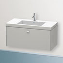 Duravit Vero Air 洗臉盆配有 Brioso 梳妝台和 1 個拉出式隔間