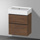 Duravit Vero Air 洗臉盆配有 D-Neo 梳妝台 緊湊型，帶 2 個拉出式隔間