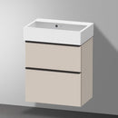 Duravit Vero Air 洗臉盆配有 D-Neo 梳妝台 緊湊型，帶 2 個拉出式隔間