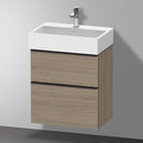 Duravit Vero Air 洗臉盆配有 D-Neo 梳妝台 緊湊型，帶 2 個拉出式隔間