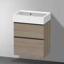 Duravit Vero Air 洗臉盆配有 D-Neo 梳妝台 緊湊型，帶 2 個拉出式隔間