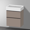 Duravit Vero Air 洗臉盆配有 D-Neo 梳妝台 緊湊型，帶 2 個拉出式隔間