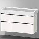 Duravit Vero Air 洗臉盆配有 D-Neo 梳妝台和 2 個拉出式隔間