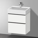 Duravit Vero Air 洗臉盆配有 D-Neo 梳妝台和 2 個拉出式隔間
