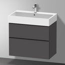 Duravit Vero Air 洗臉盆配有 D-Neo 梳妝台和 2 個拉出式隔間