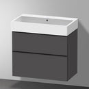 Duravit Vero Air 洗臉盆配有 D-Neo 梳妝台和 2 個拉出式隔間