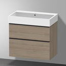 Duravit Vero Air 洗臉盆配有 D-Neo 梳妝台和 2 個拉出式隔間