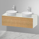 Duravit 白色鬱金香 2 個檯面洗臉盆，附梳妝台和 1 個拉出式隔間