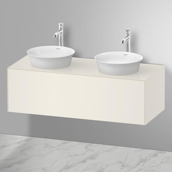 Duravit White Tulip 2 countertop washbasins with vanity unit with 1 pull-out compartment