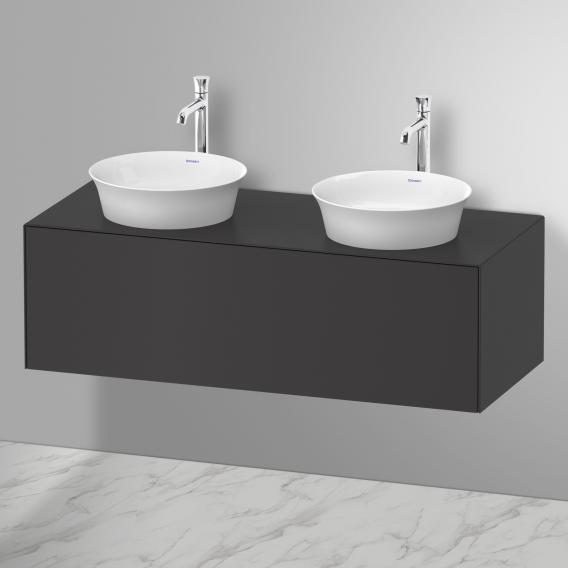 Duravit White Tulip 2 countertop washbasins with vanity unit with 1 pull-out compartment