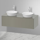 Duravit 白色鬱金香 2 個檯面洗臉盆，附梳妝台和 1 個拉出式隔間