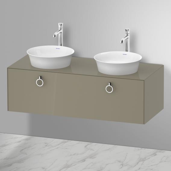 Duravit White Tulip 2 countertop washbasins with vanity unit with 1 pull-out compartment