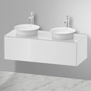 Duravit 白色鬱金香 2 個檯面洗臉盆，附梳妝台和 1 個拉出式隔間