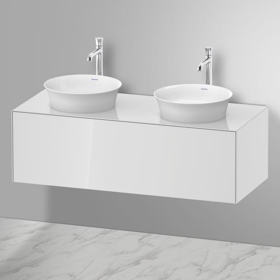 Duravit White Tulip 2 countertop washbasins with vanity unit with 1 pull-out compartment