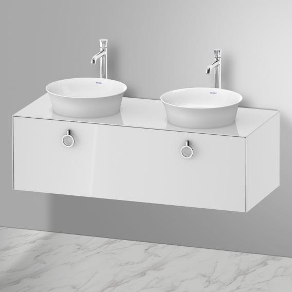 Duravit White Tulip 2 countertop washbasins with vanity unit with 1 pull-out compartment