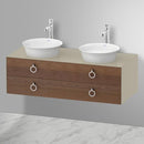 Duravit 白色鬱金香 2 檯面洗臉盆，附梳妝台，附 2 個拉出式隔間，無內部系統