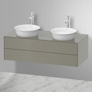 Duravit 白色鬱金香 2 檯面洗臉盆，附梳妝台，附 2 個拉出式隔間，內部系統為胡桃木