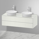 Duravit 白色鬱金香 2 檯面洗臉盆，附梳妝台，附 2 個拉出式隔間，無內部系統