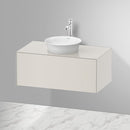 Duravit 白色鬱金香檯面洗臉盆，附梳妝台，附 1 個拉出式隔間，內部系統為橡木