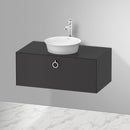 Duravit 白色鬱金香檯面洗臉盆，附梳妝台，附 1 個拉出式隔間，內部系統為橡木