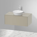 Duravit 白色鬱金香檯面洗臉盆，附梳妝台，附 1 個拉出式隔間，內部系統為橡木