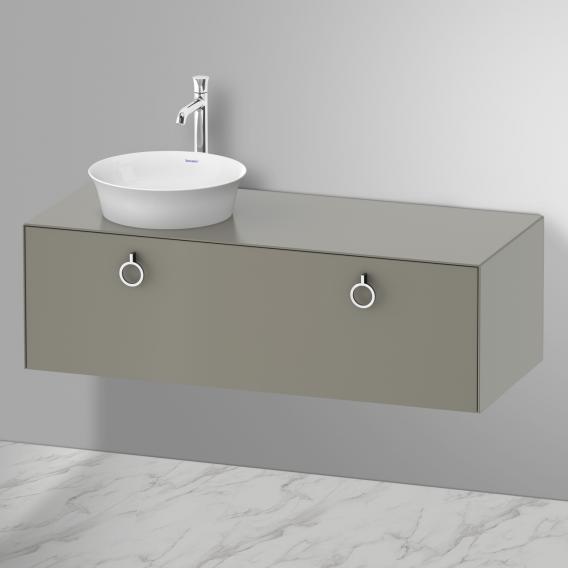 Duravit White Tulip countertop washbasin with vanity unit with 1 pull-out compartment, with interior system in walnut
