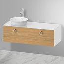 Duravit 白色鬱金香檯面洗臉盆，附梳妝台，附 1 個拉出式隔間，無內部系統