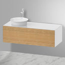 Duravit 白色鬱金香檯面洗臉盆，附梳妝台，附 1 個拉出式隔間，無內部系統