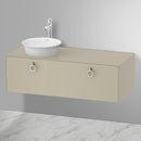 Duravit 白色鬱金香檯面洗臉盆，附梳妝台，附 1 個拉出式隔層，內部系統為胡桃木