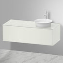 Duravit 白色鬱金香檯面洗臉盆，附梳妝台，附 1 個拉出式隔間，無內部系統