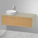 Duravit 白色鬱金香檯面洗臉盆，附梳妝台，附 1 個拉出式隔間，內部系統為橡木